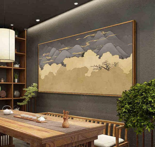 木沙發(fā)配什么客廳裝飾畫比較和諧？